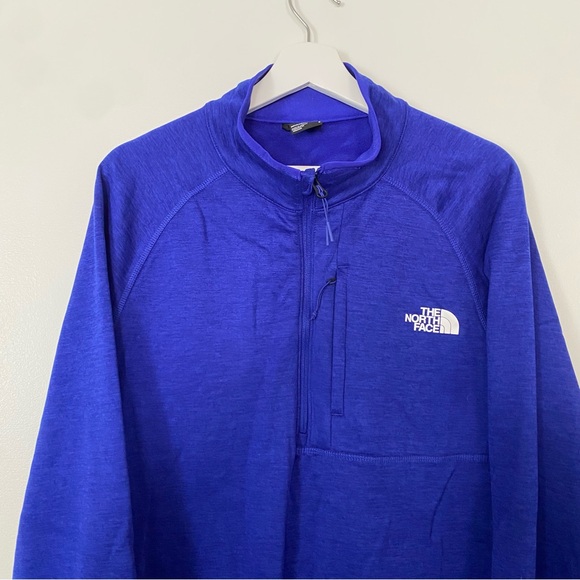 The North Face Canyonlands Fleece 1/2 Zip Sweater Royal Blue Mens Size Large - Picture 2 of 9
